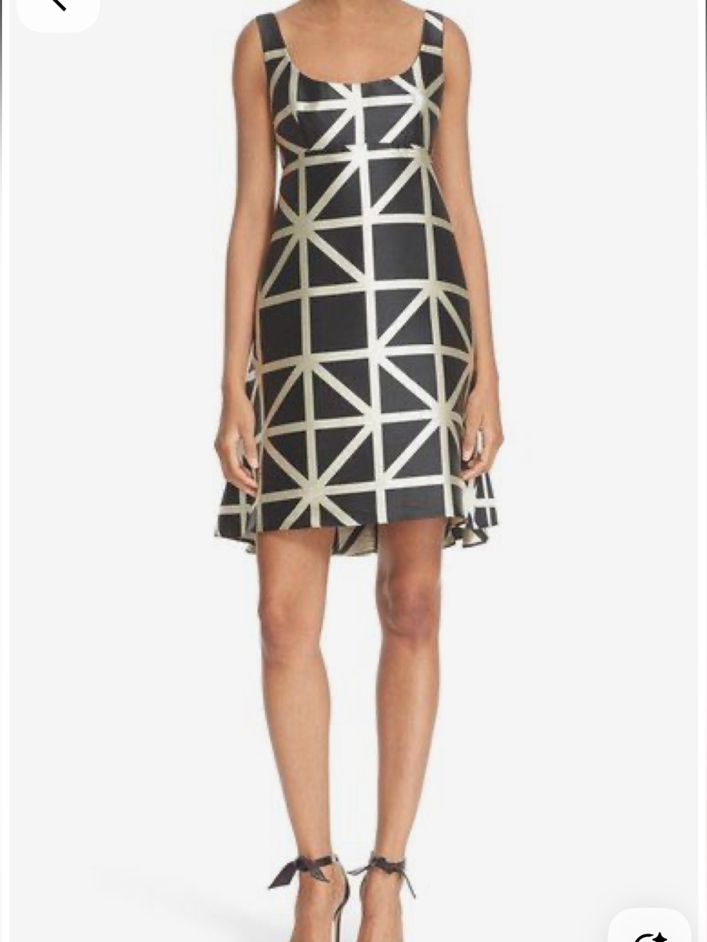 Milly Roxanne Graphic Grid Jacquard  Dress